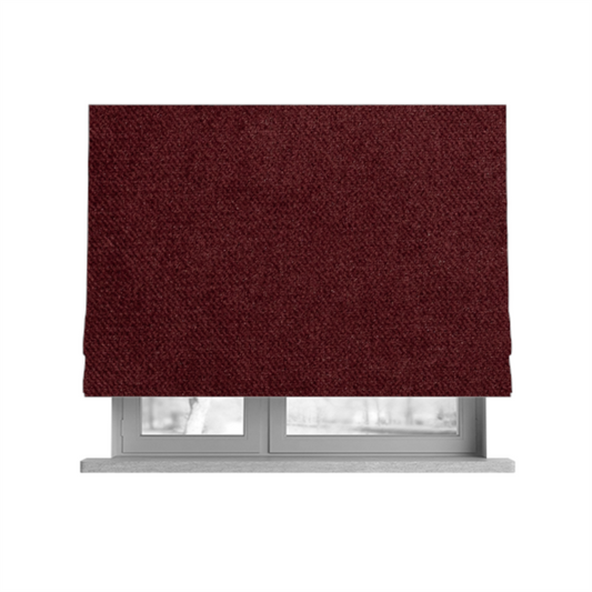 Muscat Plain Velvet Material Burgundy Red Colour Upholstery Fabric CTR-1988 - Roman Blinds