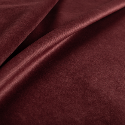 Muscat Plain Velvet Material Burgundy Red Colour Upholstery Fabric CTR-1988 - Roman Blinds