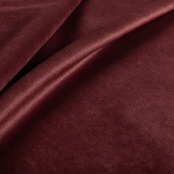 Muscat Plain Velvet Material Burgundy Red Colour Upholstery Fabric CTR-1988