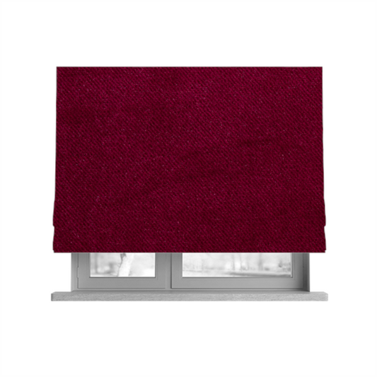 Muscat Plain Velvet Material Ruby Red Colour Upholstery Fabric CTR-1989 - Roman Blinds