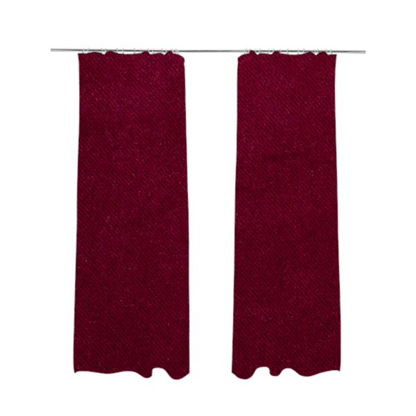 Muscat Plain Velvet Material Ruby Red Colour Upholstery Fabric CTR-1989 - Made To Measure Curtains