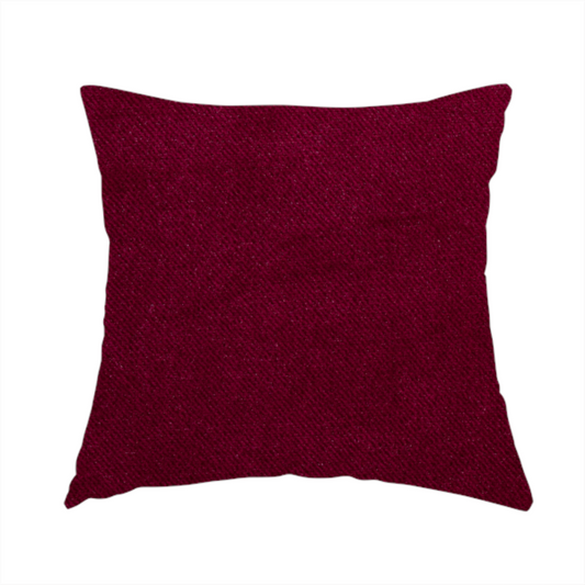 Muscat Plain Velvet Material Ruby Red Colour Upholstery Fabric CTR-1989 - Handmade Cushions