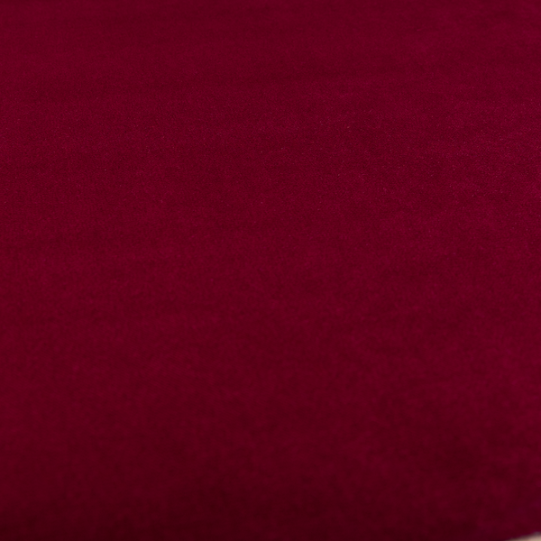 Muscat Plain Velvet Material Ruby Red Colour Upholstery Fabric CTR-1989 - Roman Blinds