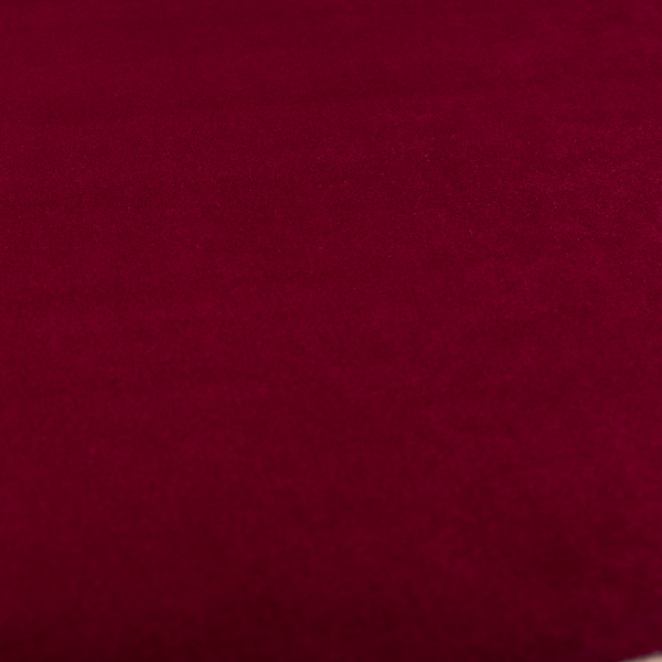 Muscat Plain Velvet Material Ruby Red Colour Upholstery Fabric CTR-1989