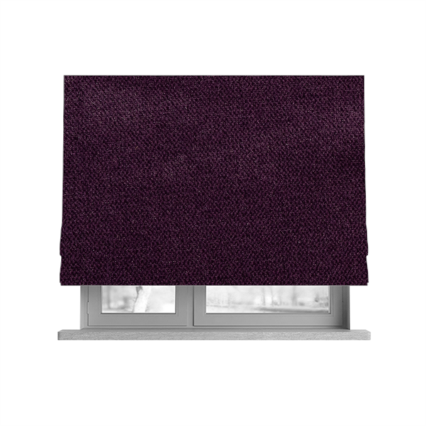 Muscat Plain Velvet Material Purple Colour Upholstery Fabric CTR-1990 - Roman Blinds