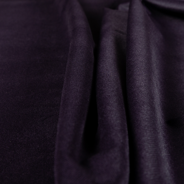 Muscat Plain Velvet Material Deep Purple Colour Upholstery Fabric CTR-1991 - Roman Blinds