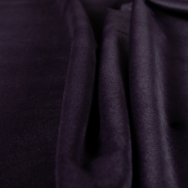 Muscat Plain Velvet Material Deep Purple Colour Upholstery Fabric CTR-1991 - Made To Measure Curtains