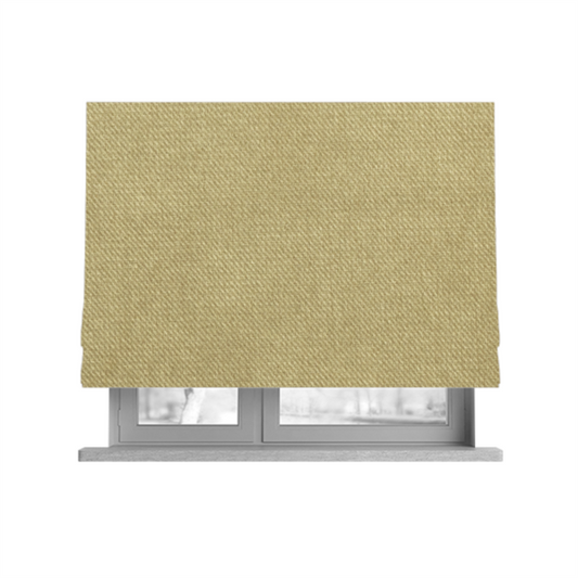 Muscat Plain Velvet Material Sand Yellow Colour Upholstery Fabric CTR-1992 - Roman Blinds