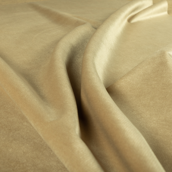 Muscat Plain Velvet Material Sand Yellow Colour Upholstery Fabric CTR-1992 - Made To Measure Curtains