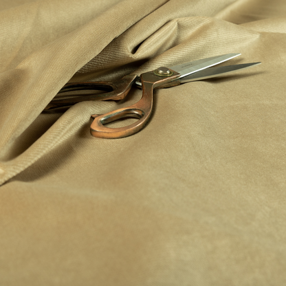 Muscat Plain Velvet Material Sand Yellow Colour Upholstery Fabric CTR-1992 - Made To Measure Curtains