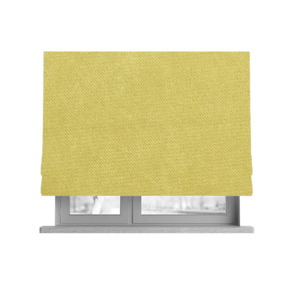 Muscat Plain Velvet Material Sunflower Yellow Colour Upholstery Fabric CTR-1993 - Roman Blinds