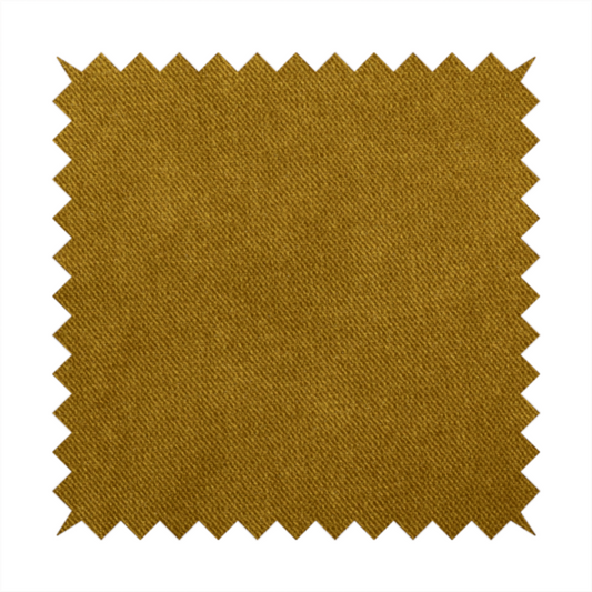 Muscat Plain Velvet Material Mustard Yellow Colour Upholstery Fabric CTR-1994