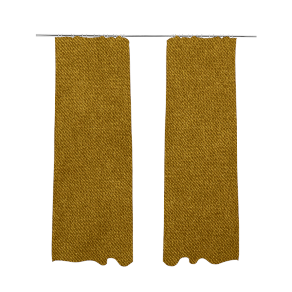 Muscat Plain Velvet Material Mustard Yellow Colour Upholstery Fabric CTR-1994 - Made To Measure Curtains