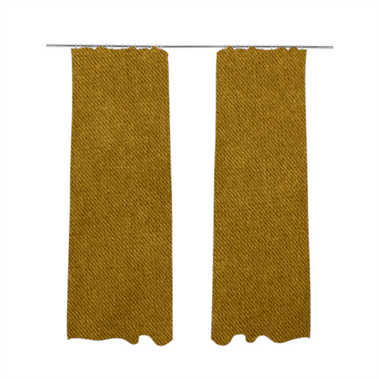 Muscat Plain Velvet Material Mustard Yellow Colour Upholstery Fabric CTR-1994 - Made To Measure Curtains