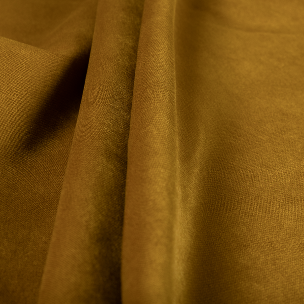 Muscat Plain Velvet Material Mustard Yellow Colour Upholstery Fabric CTR-1994 - Roman Blinds