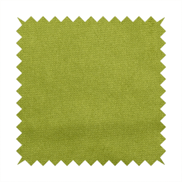 Muscat Plain Velvet Material Lime Green Colour Upholstery Fabric CTR-1995 - Made To Measure Curtains