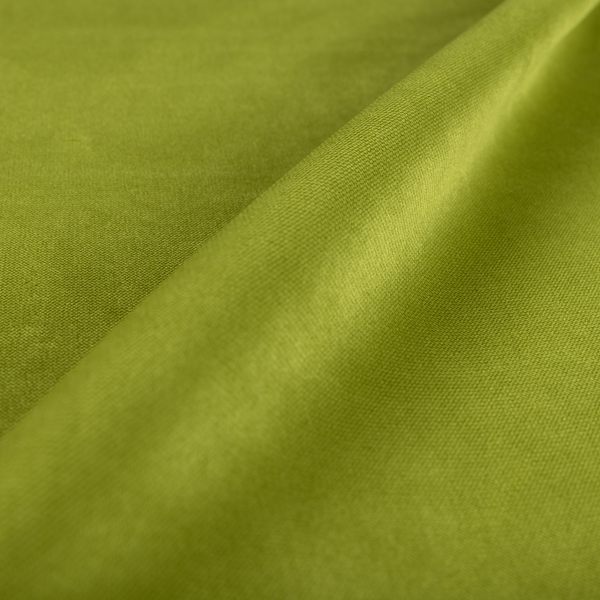 Muscat Plain Velvet Material Lime Green Colour Upholstery Fabric CTR-1995 - Roman Blinds