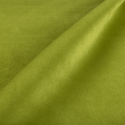 Muscat Plain Velvet Material Lime Green Colour Upholstery Fabric CTR-1995 - Made To Measure Curtains