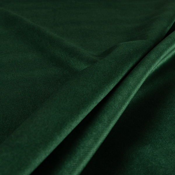 Muscat Plain Velvet Material Forest Green Colour Upholstery Fabric CTR-1997 - Roman Blinds