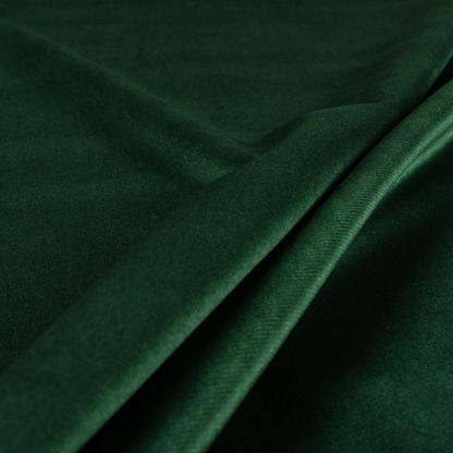 Muscat Plain Velvet Material Forest Green Colour Upholstery Fabric CTR-1997 - Made To Measure Curtains