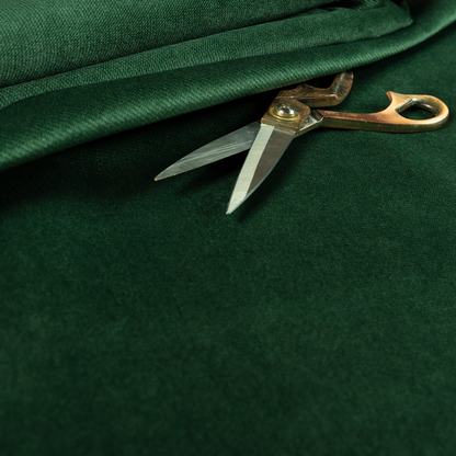 Muscat Plain Velvet Material Forest Green Colour Upholstery Fabric CTR-1997 - Made To Measure Curtains