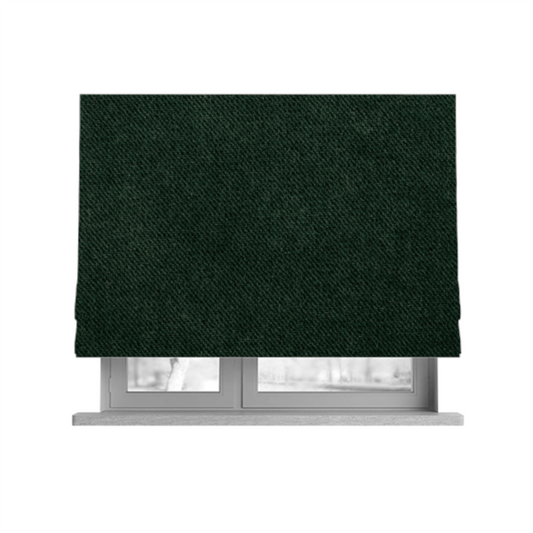 Muscat Plain Velvet Material Pine Green Colour Upholstery Fabric CTR-1998 - Roman Blinds