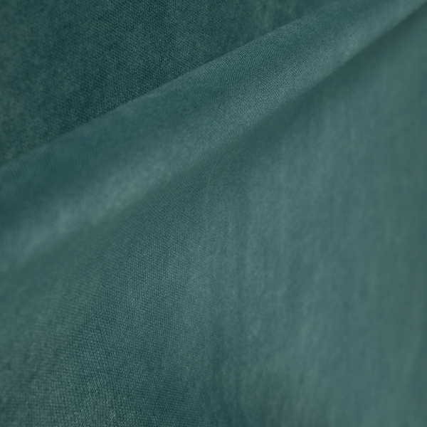 Muscat Plain Velvet Material Teal Blue Colour Upholstery Fabric CTR-2000 - Handmade Cushions