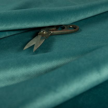 Muscat Plain Velvet Material Arctic Blue Colour Upholstery Fabric CTR-2001 - Roman Blinds