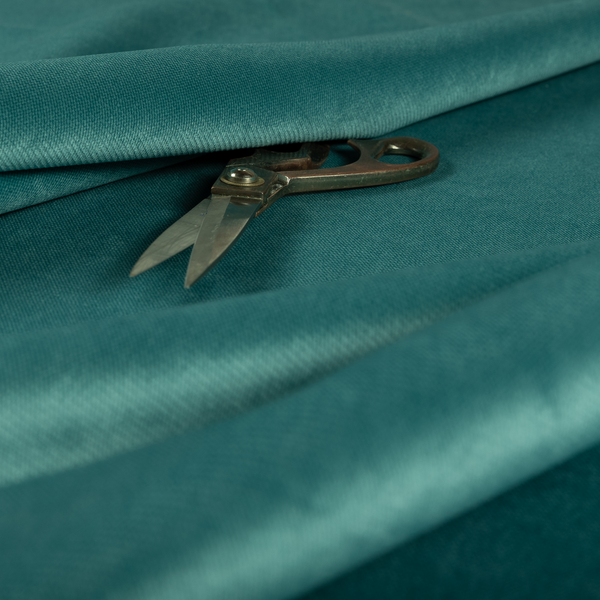 Muscat Plain Velvet Material Arctic Blue Colour Upholstery Fabric CTR-2001 - Made To Measure Curtains