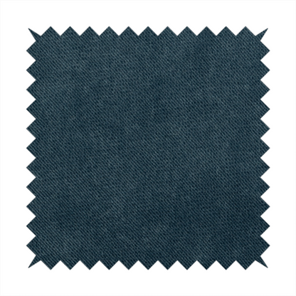 Muscat Plain Velvet Material Denim Blue Colour Upholstery Fabric CTR-2005 - Roman Blinds