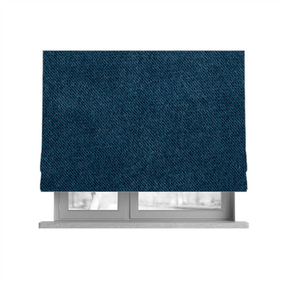 Muscat Plain Velvet Material Navy Blue Colour Upholstery Fabric CTR-2006 - Roman Blinds