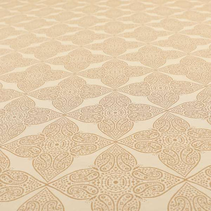 Zenith Collection In Smooth Chenille Finish Brown Colour Medallion Pattern Upholstery Fabric CTR-201 - Roman Blinds