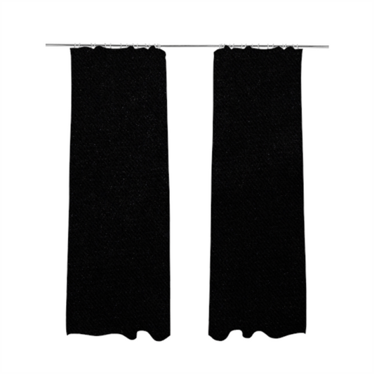 Muscat Plain Velvet Material Black Colour Upholstery Fabric CTR-2010 - Made To Measure Curtains