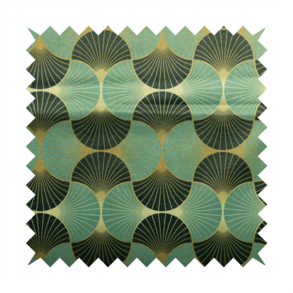 Zurich Mint Green Geometric Patterned Upholstery Fabric CTR-2017