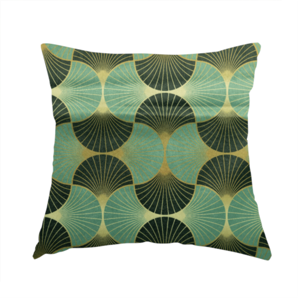 Zurich Mint Green Geometric Patterned Upholstery Fabric CTR-2017 - Handmade Cushions