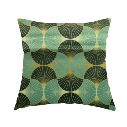 Zurich Mint Green Geometric Patterned Upholstery Fabric CTR-2017 - Handmade Cushions