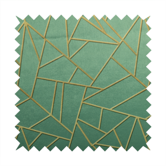 Zurich Mint Green Geometric Patterned Upholstery Fabric CTR-2018