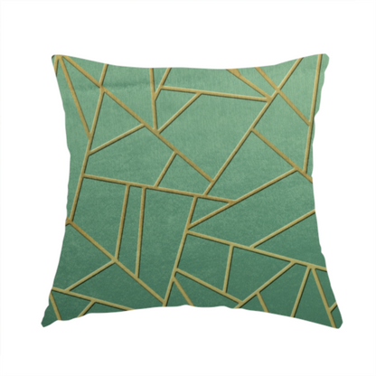 Zurich Mint Green Geometric Patterned Upholstery Fabric CTR-2018 - Handmade Cushions