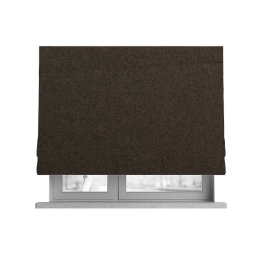 Halsham Soft Textured Brown Colour Upholstery Fabric CTR-2029 - Roman Blinds