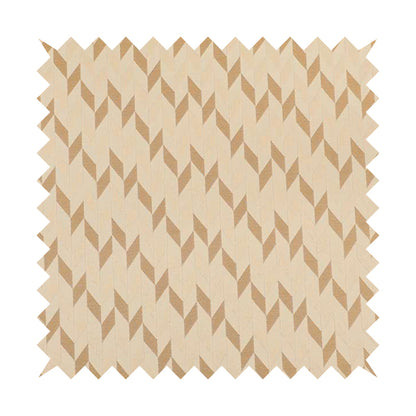 Zenith Collection In Smooth Chenille Finish Brown Colour Geometric Pattern Upholstery Fabric CTR-203 - Roman Blinds