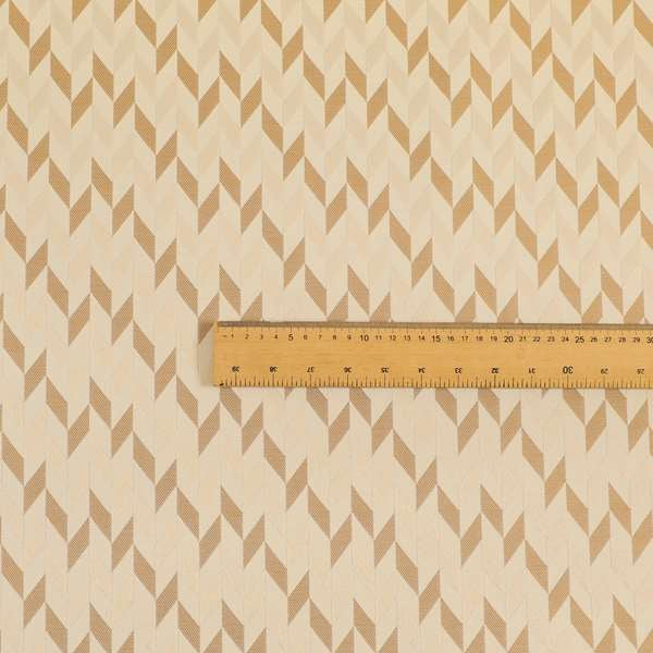 Zenith Collection In Smooth Chenille Finish Brown Colour Geometric Pattern Upholstery Fabric CTR-203 - Roman Blinds