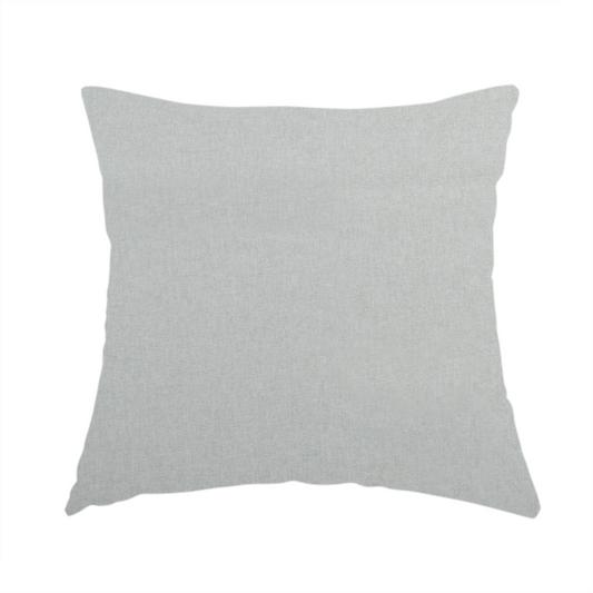 Halsham Soft Textured White Silver Colour Upholstery Fabric CTR-2030 - Handmade Cushions