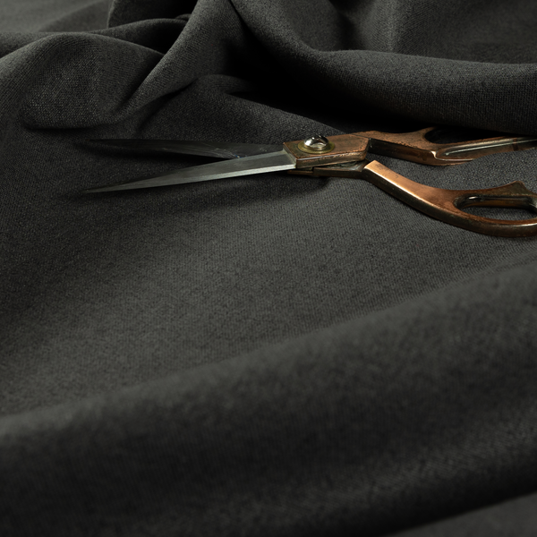 Halsham Soft Textured Black Colour Upholstery Fabric CTR-2033 - Handmade Cushions