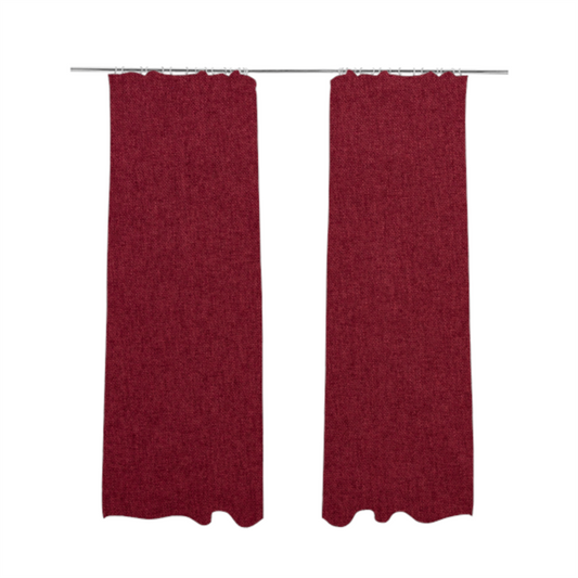 Halsham Soft Textured Red Colour Upholstery Fabric CTR-2034 - Made To Measure Curtains