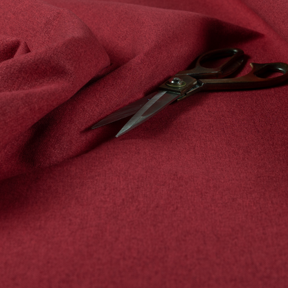 Halsham Soft Textured Red Colour Upholstery Fabric CTR-2034