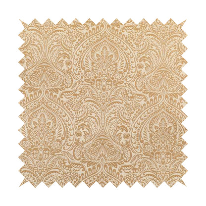 Zenith Collection In Smooth Chenille Finish Brown Colour Damask Pattern Upholstery Fabric CTR-204 - Made To Measure Curtains