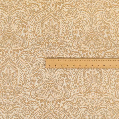 Zenith Collection In Smooth Chenille Finish Brown Colour Damask Pattern Upholstery Fabric CTR-204 - Roman Blinds