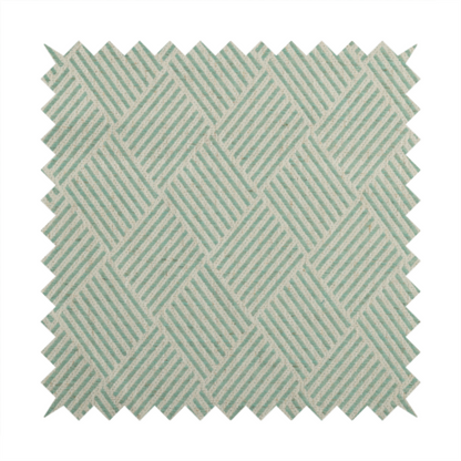 Atlantis Geometric Pattern Green Chenille Linen Material Upholstery Fabric CTR-2059 - Handmade Cushions