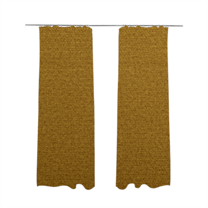 Tanzania Soft Velour Textured Material Golden Yellow Colour Upholstery Fabric CTR-2063 - Made To Measure Curtains