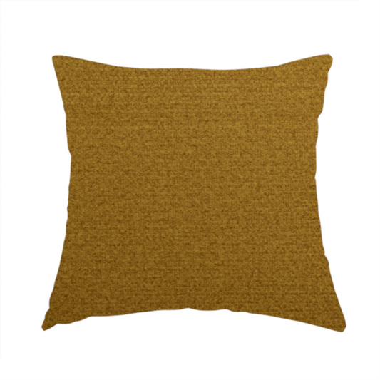 Tanzania Soft Velour Textured Material Golden Yellow Colour Upholstery Fabric CTR-2063 - Handmade Cushions